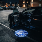 UniGlow HBCU car door projector - Tennessee State blue and white tiger emblem