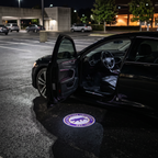 UniGlow HBCU car door projector - Prairie View A&M purple and gold panther emblem